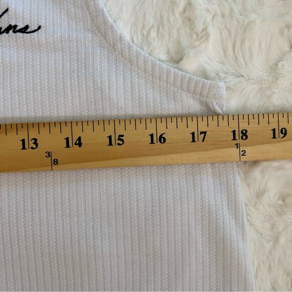 Vans Women's White Logo Medium Snap Back Ribbed Casual Tank Top - Picture 9 of 9